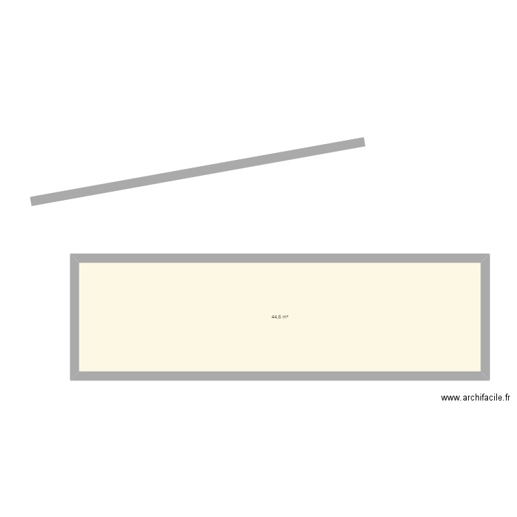 kdd. Plan de 1 pièce et 45 m2