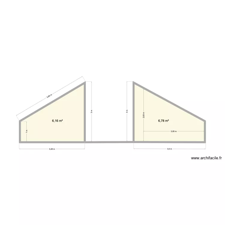 profil chambres sost. Plan de 