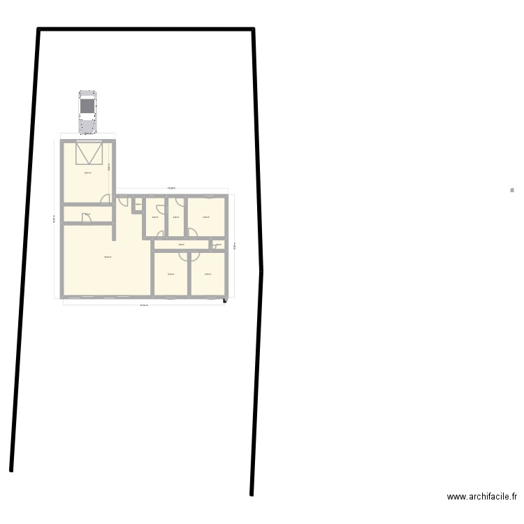 Labastide v2. Plan de 11 pièces et 143 m2