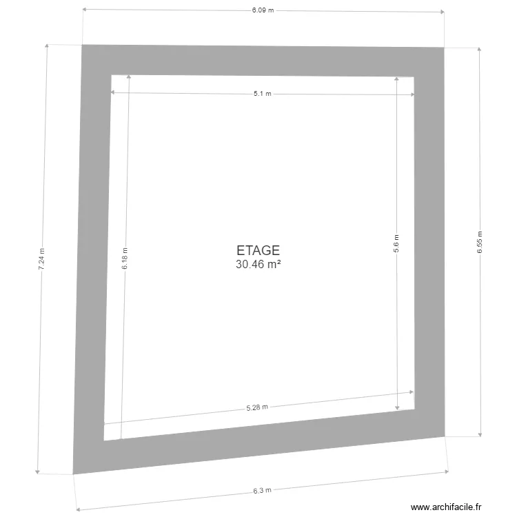 Font Bourreau 1er étage. Plan de 1 Pièce et 30 m² Font Bourreau 1er étage. Plan de 1 Pièce et 30 m²