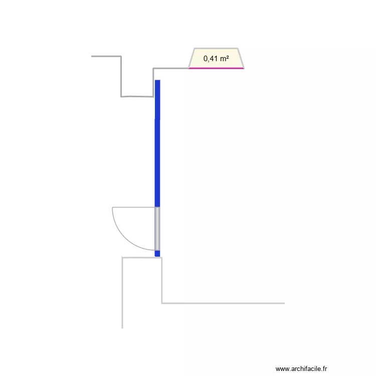 CLOISON FERMEE. Plan de 1 Pièce et 0 m²