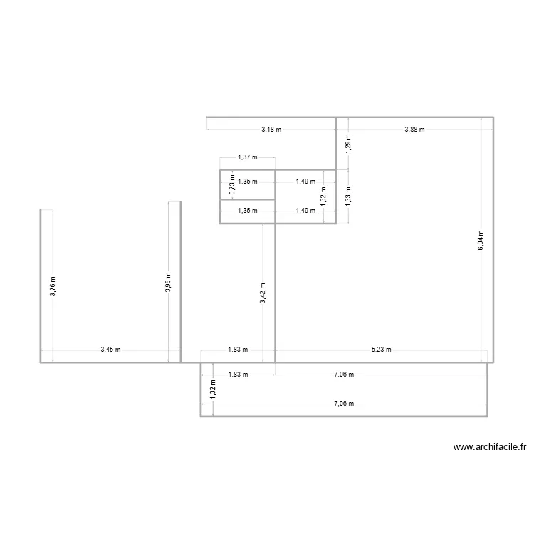 Appartement. Plan de 5  et 42 m²