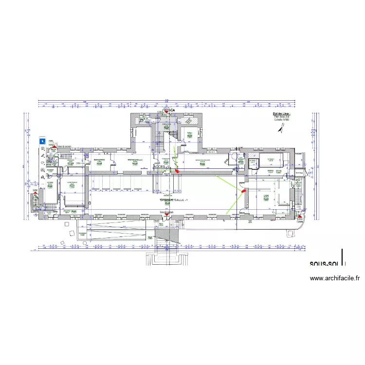 Coll&egrave;ge Lasalle -1. Plan de 