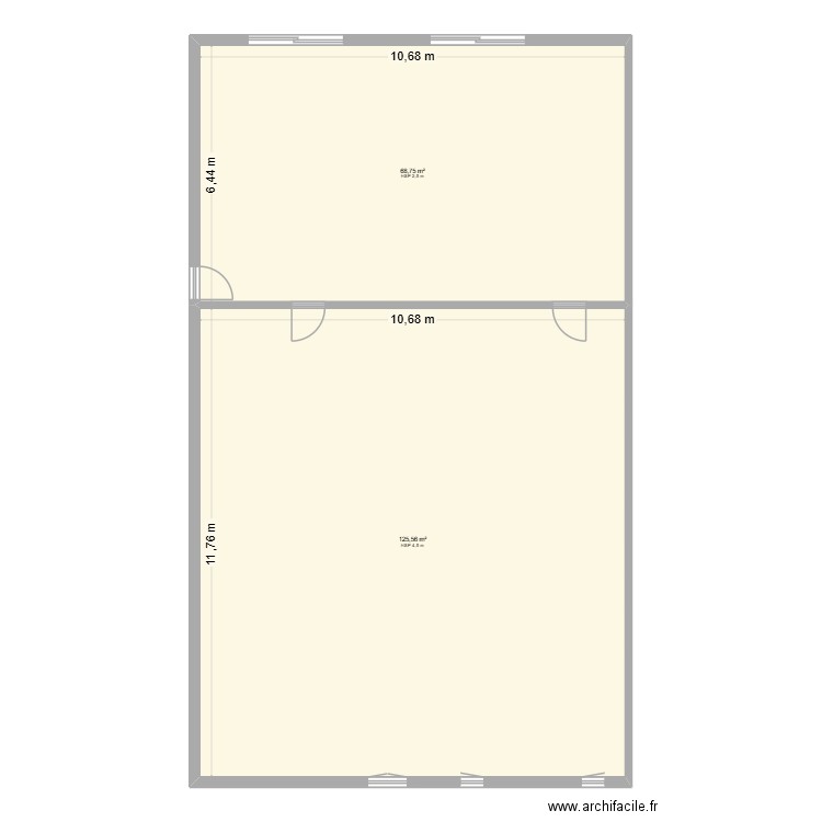 logement. Plan de 2 pièces et 194 m2