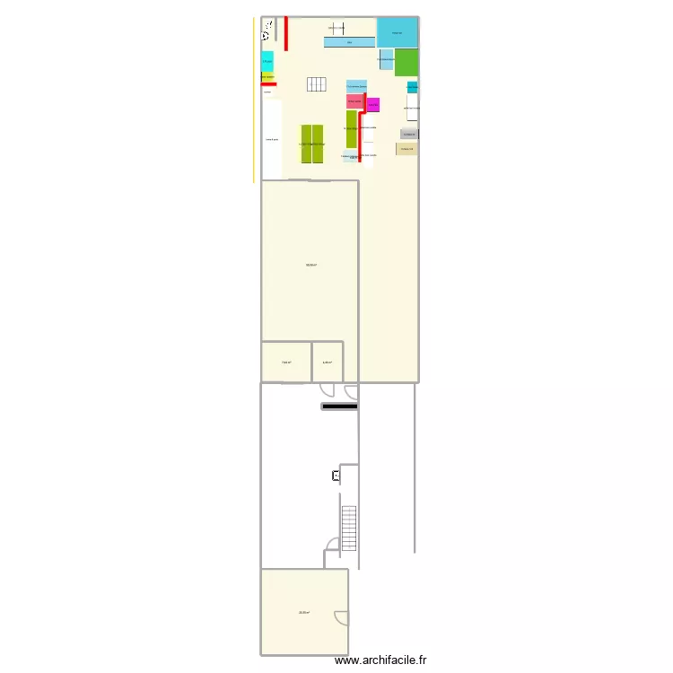 sacha 3 1er jet. Plan de 6  et 221 m²