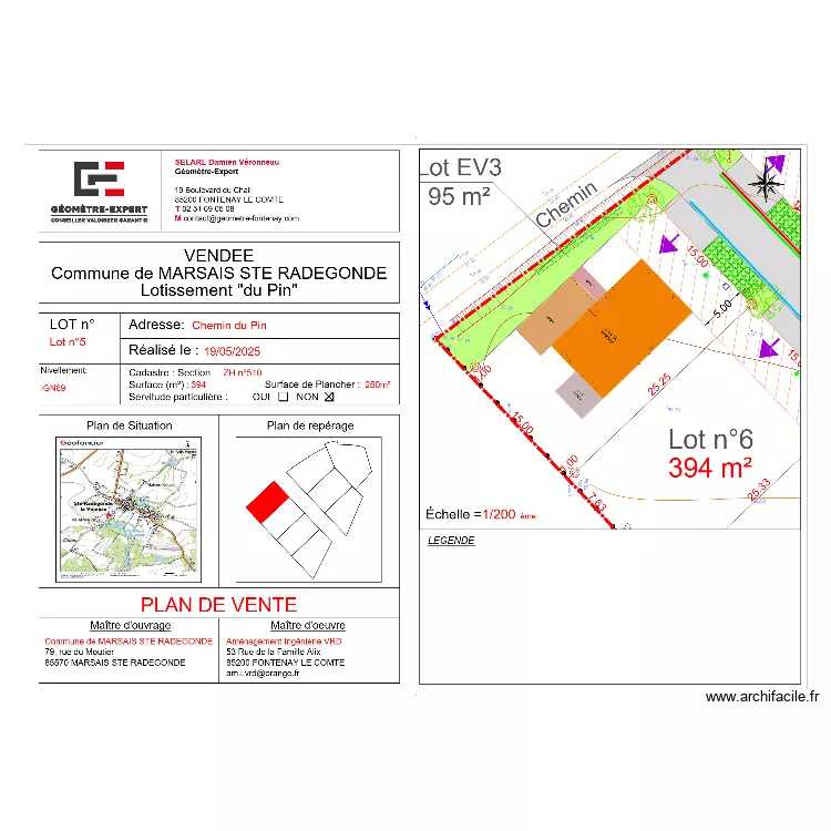 Marsais Ste rad&eacute;gonde. Plan de 