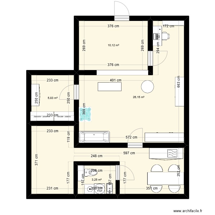 Salon 1. Plan de 0 pièce et 0 m2