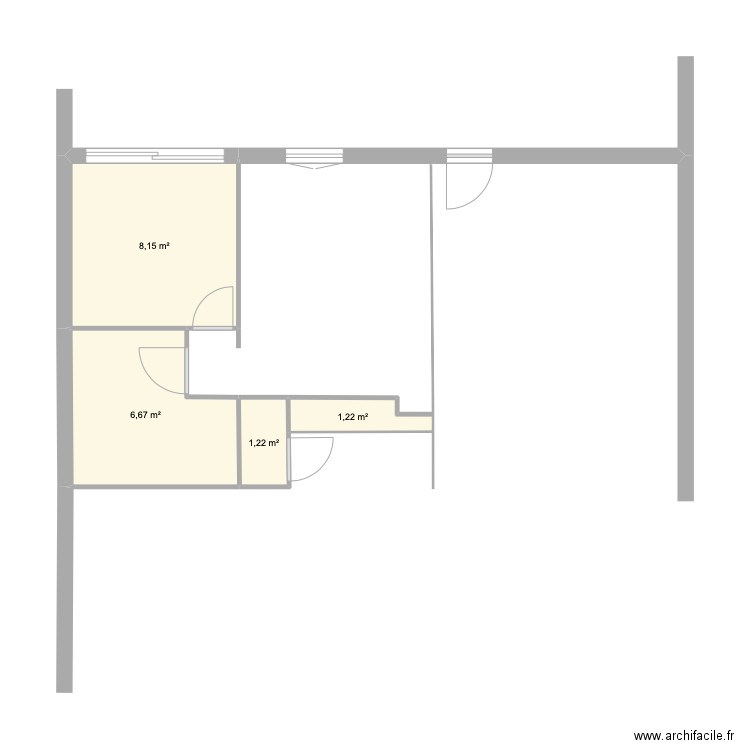 Domicile. Plan de 4 pièces et 17 m2