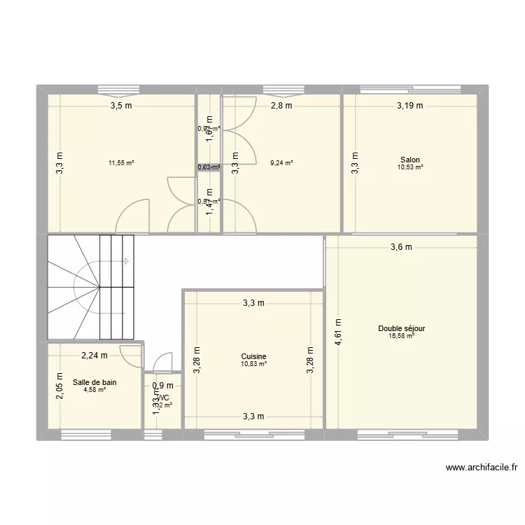 Beauchastel. Plan de 10 Pièces et 66 m² Beauchastel. Plan de 10 Pièces et 66 m²