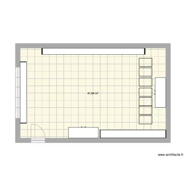 nataire. Plan de 1  et 42 m²