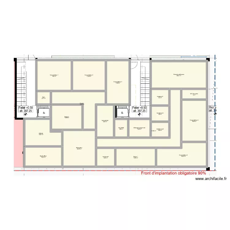 Proposition plan 8.04.2026. Plan de 22  et 273 m²