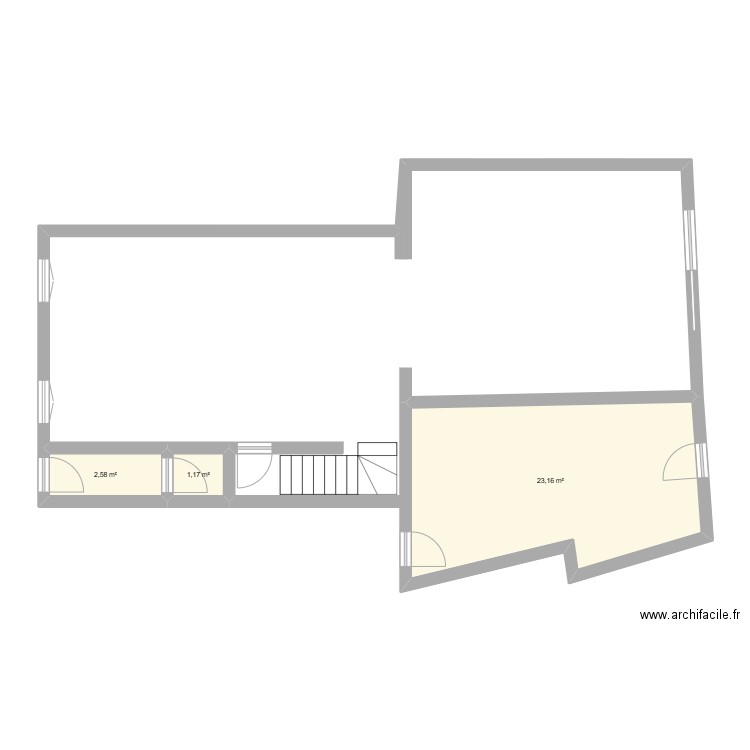 MAISON MARIE. Plan de 3 pièces et 27 m2