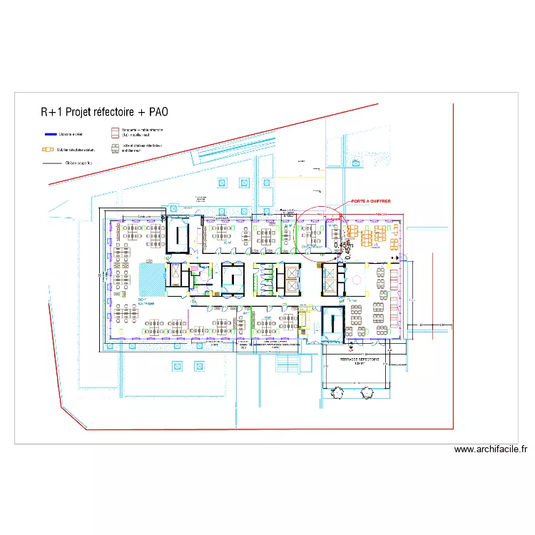R&eacute;fectoire. Plan de 