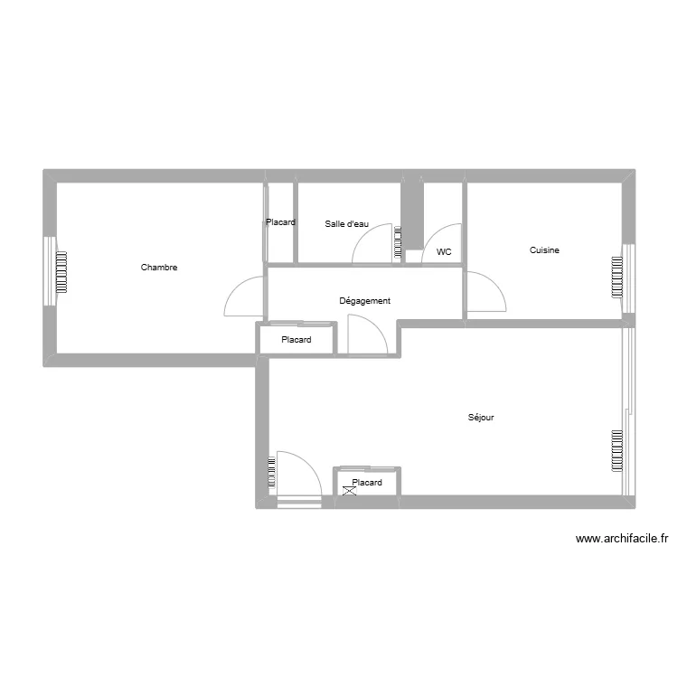 perier non meubl&eacute;. Plan de 