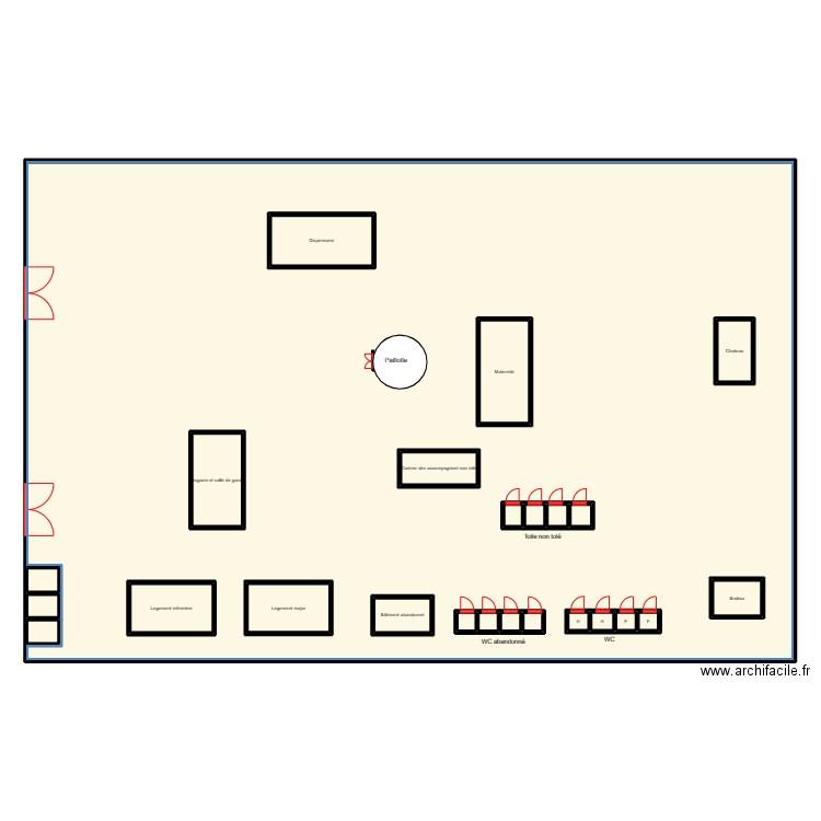 Vue en plan DJIGBIO. Plan de 0 pièce et 0 m2