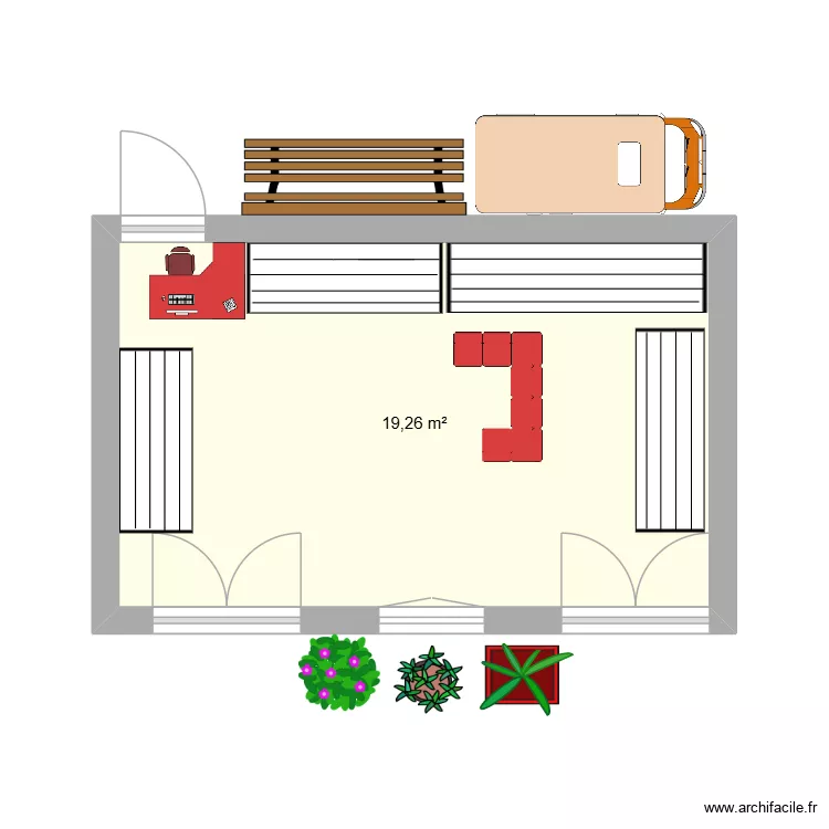 vvv vggggggggggggg hhhhhhhhhhh. Plan de 1  et 19 m²