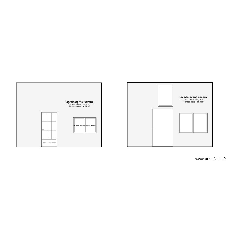 facade. Plan de 0 pièce et 0 m2
