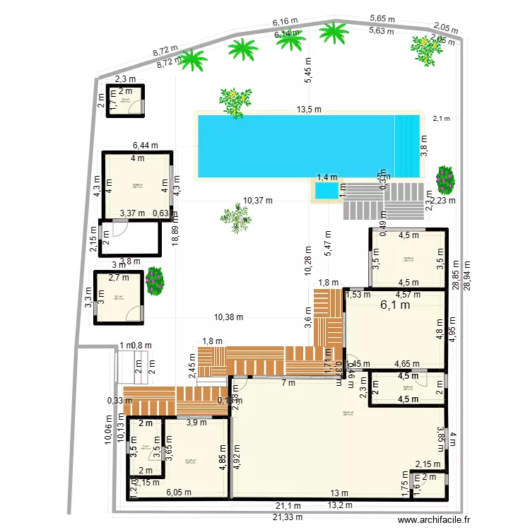 Villa 1 POOL 13.5. Plan de Villa 1 POOL 13.5. Plan de