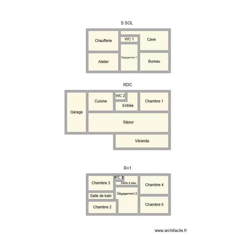2512 SUCCESSION NICOLAS. Plan de 21 pièces et 23 m²