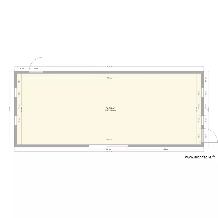 Club house 60m&sup2;. Plan de 
