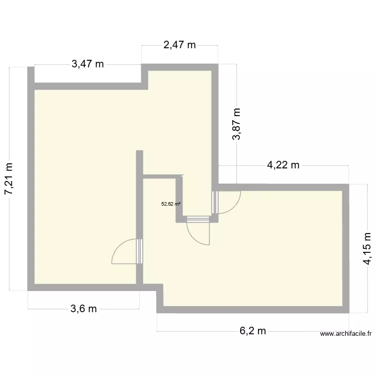 plan 1. Plan de 1 et 53 m² plan 1. Plan de 1 et 53 m²