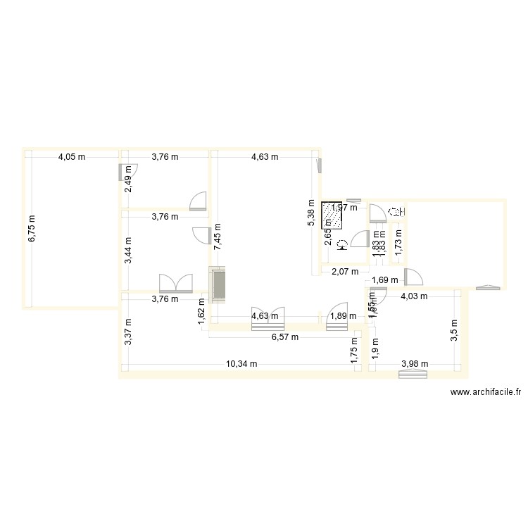 maison bagnols. Plan de 9 pièces et 138 m2