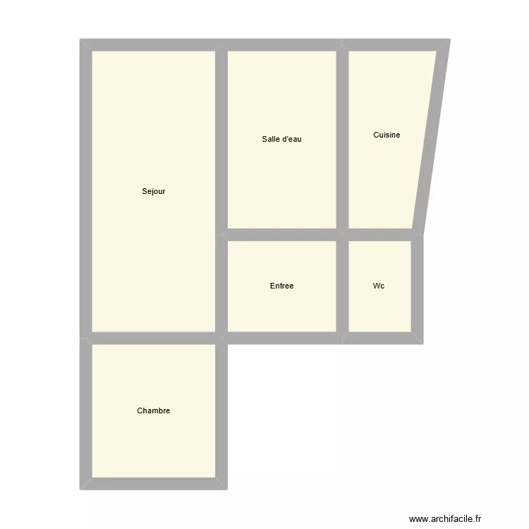 350602623. Plan de 6 pièces et 50 m²