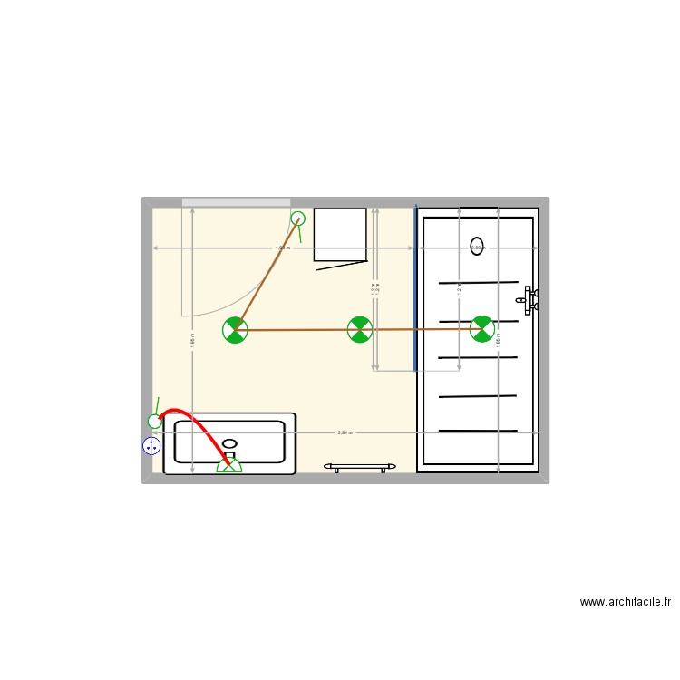 delmotte . Plan de 1 pièce et 6 m2