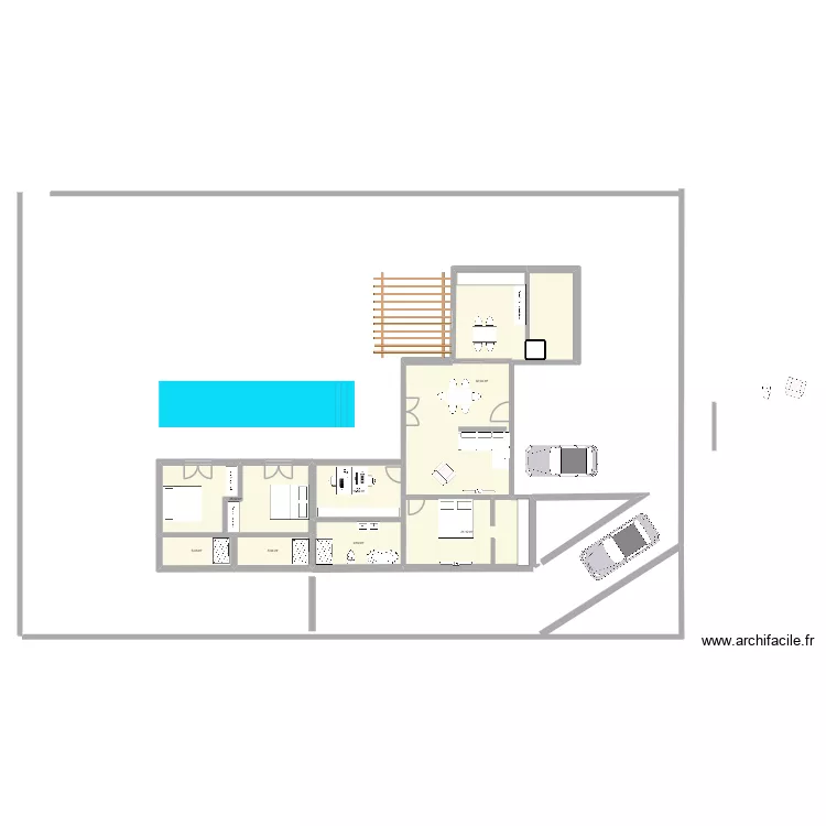 ba4. Plan de 8 pièces et 164 m²