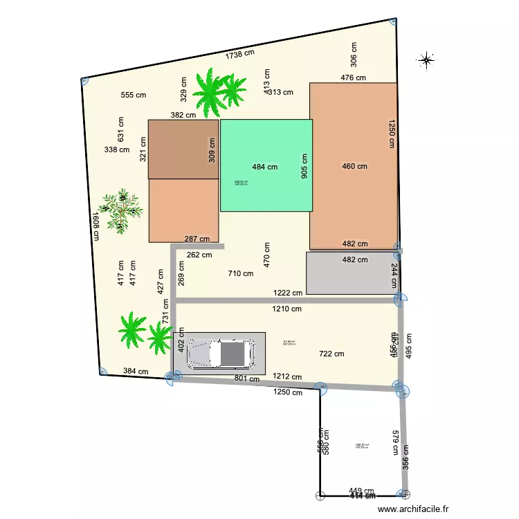 Toiture calcul surfaces 1. Plan de 