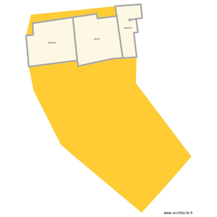 Bertrou - Existant Cadastre. Plan de 3 pièces et 253 m2