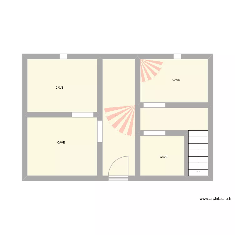 PLAN URBAIN CAVES. Plan de 4  et 31 m²