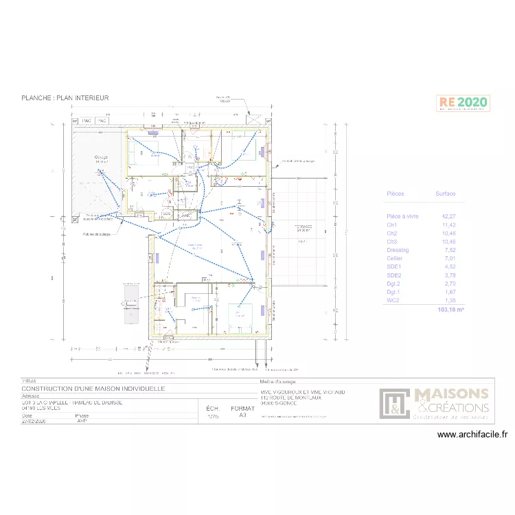 chantier Vigouroux / Michaud. Plan de chantier Vigouroux / Michaud. Plan de