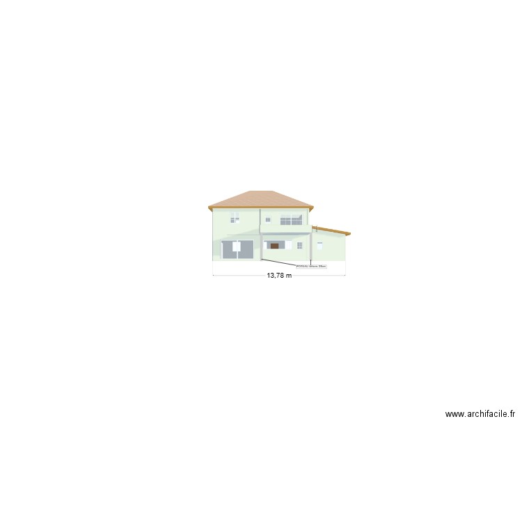 FACADE N-O. Plan de 0 pièce et 0 m2