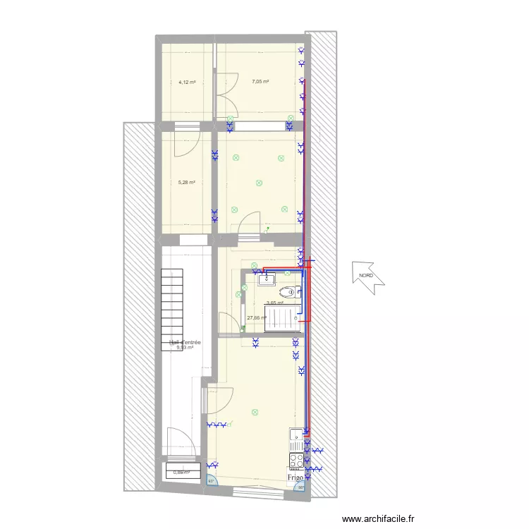 RDC Studio raccordement  1. Plan de 0 pièce et 0 m2
