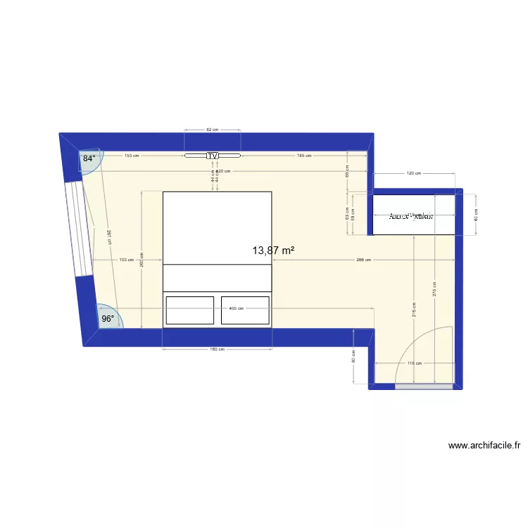 Chambre p. Plan de 