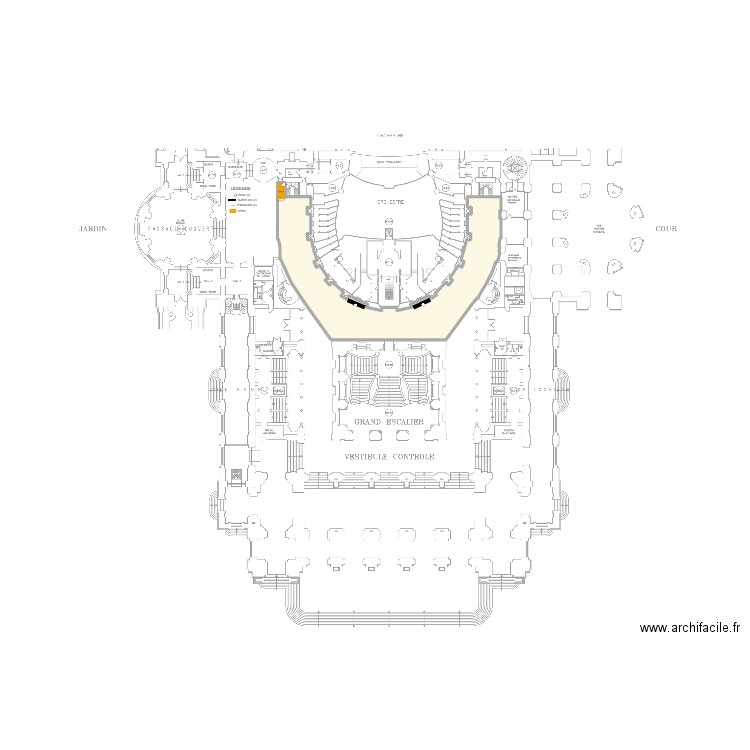 Orchestre OPERA. Plan de 1 pièce et 560 m2
