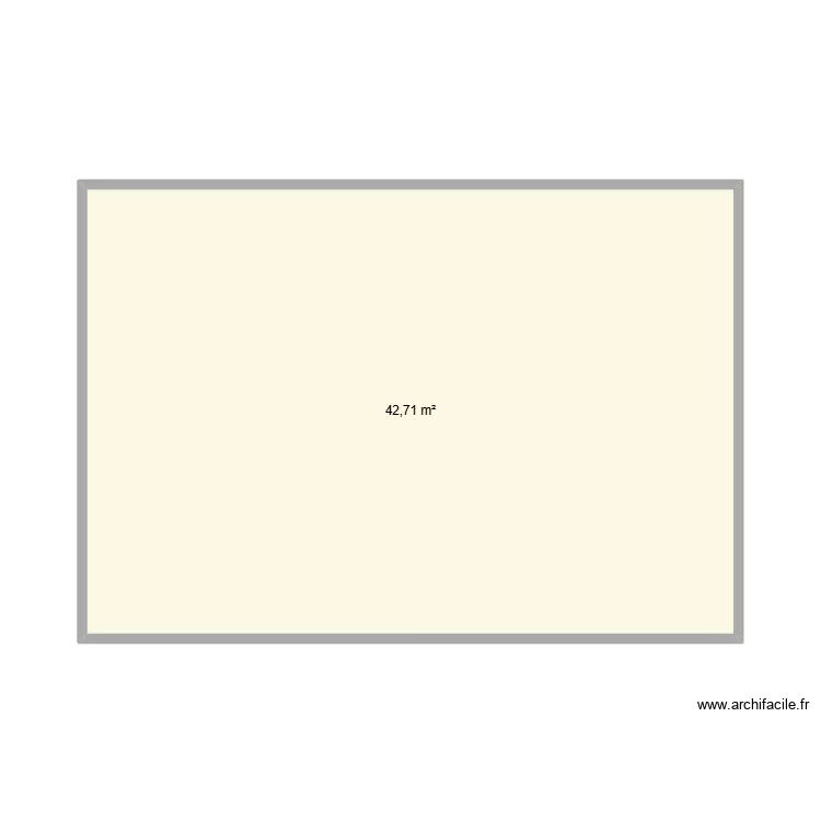 four / filli&egrave;res. Plan de 1  et 43 m²