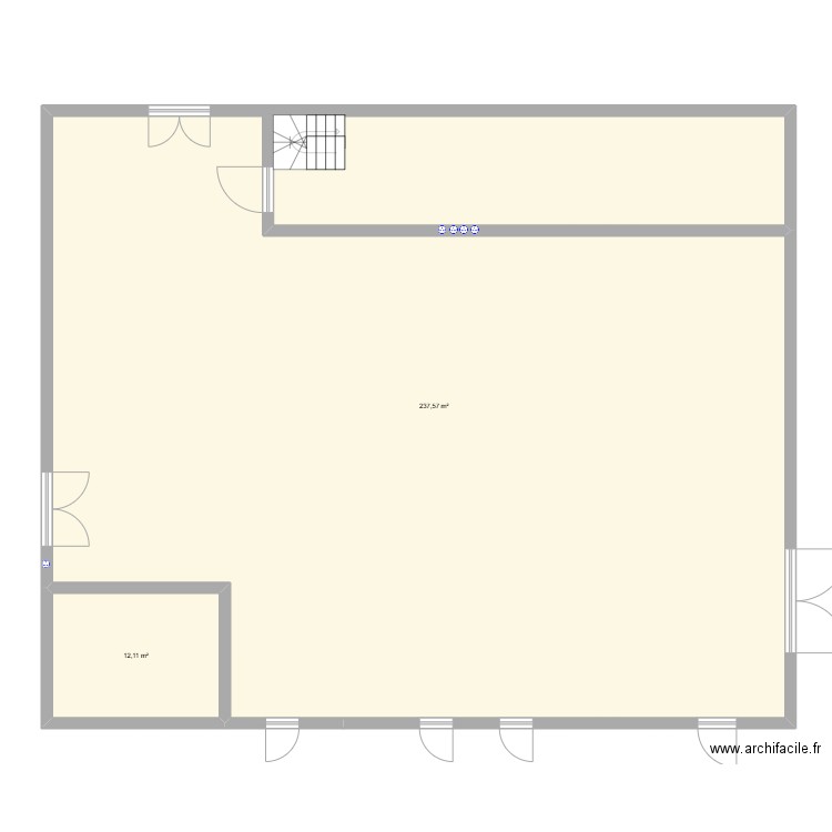 plan 1. Plan de 2 pièces et 250 m2