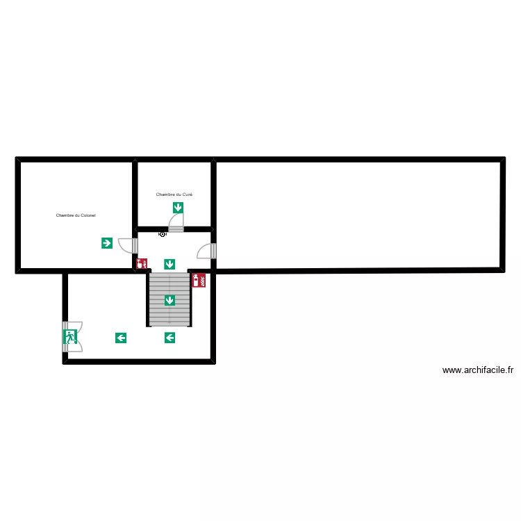 etage. Plan de 2  et 52 m²