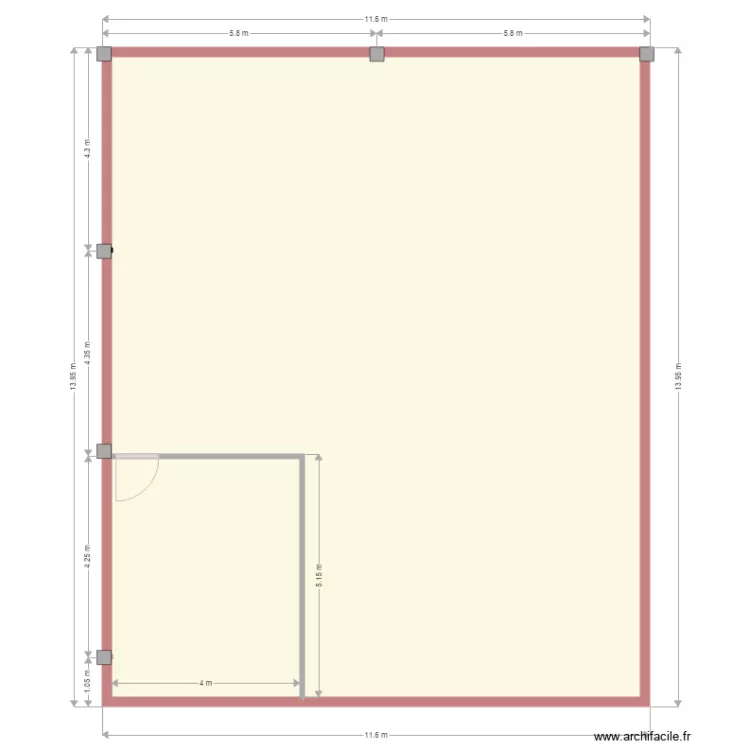 vue en plan abri transfo. Plan de 
