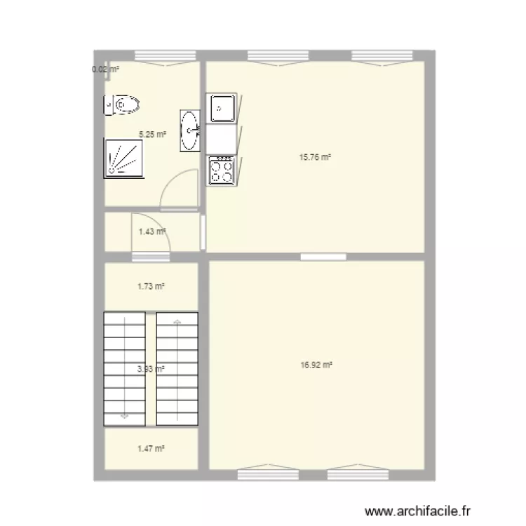 2DE VERDIEPING APARTEMENT 97 37m. Plan de 