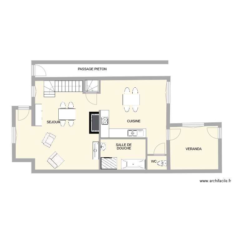 DUPUIS après modifications. Plan de 0 pièce et 0 m2