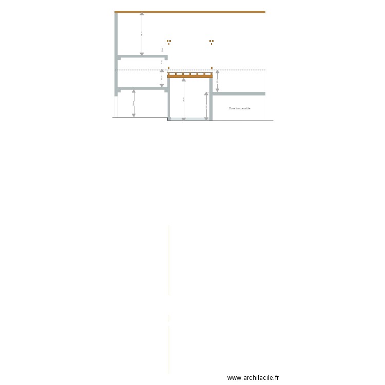 existant coupe. Plan de 0 pièce et 0 m2