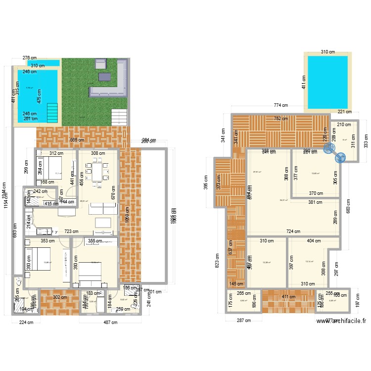 BANGRAK1 BEACH MODIF. Plan de 18 pièces et 222 m2