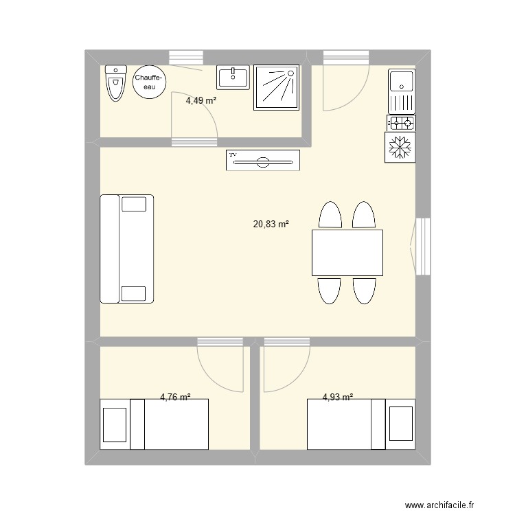 BUNGALOW CHANTIER. Plan de 0 pièce et 0 m2