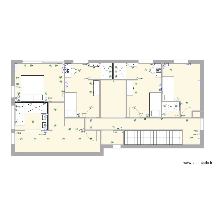 Soler R+1. Plan de 6 pièces et 89 m2