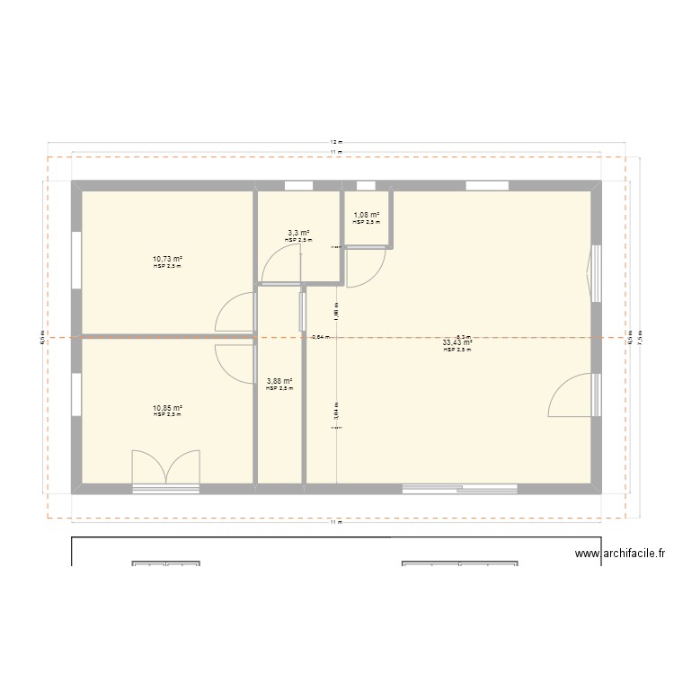 PROJET MAISON VUE DESSUS. Plan de 0 pièce et 0 m2