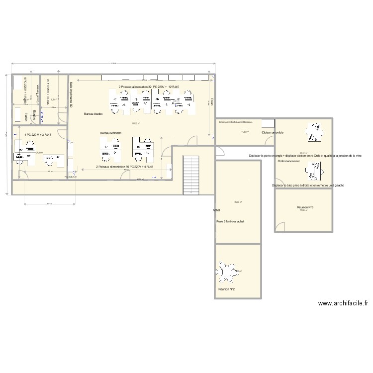 Mezzanine Haut BAT N 1 - modif greg. Plan de 10 pièces et 274 m2