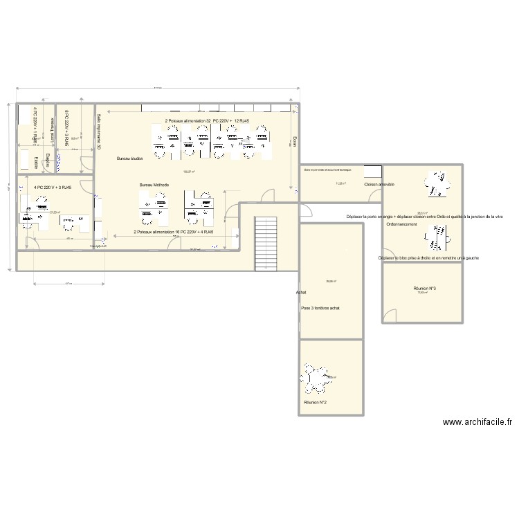 Mezzanine Haut BAT N 1 - modif greg. Plan de 0 pièce et 0 m2